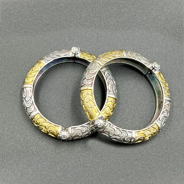 Oxidised_Silver_Single_Piece_Of_Silver_Replica_Rajwadi_Sahiba_Openable_Bracelet_&_Kada_For_Women,_Oxidised_Hand-Cuff_Tribal_Bangle,_Traditional_And_Antique_Finish_(Style_Q)