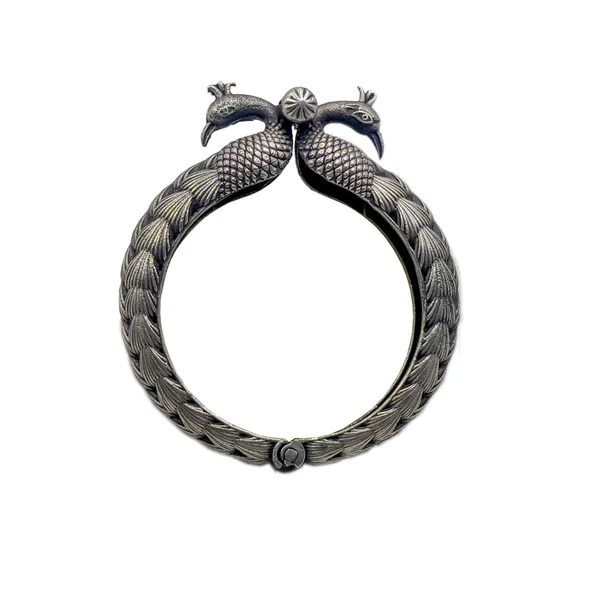 Oxidised_Silver_Single_Piece_Of_Silver_Replica_Rajwadi_Sahiba_Openable_Bracelet_&_Kada,_Oxidised_Hand-Cuff_Tribal_Bangle,_Traditional_And_Antique_Finish_(Style_Y)