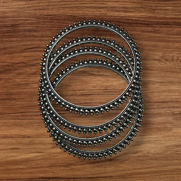 Oxidised_Silver_Traditional_Oxidised_&_Golden_Bangle_Set_Available_In_Sizes_2.4,_2.6,_2.8_(I,_2.6)