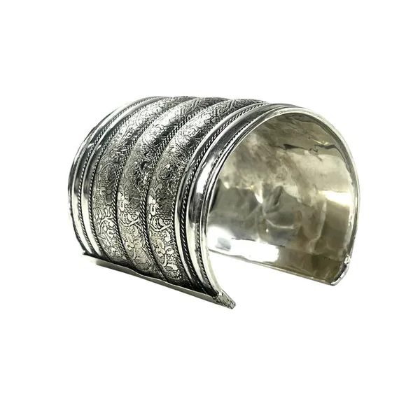 Silver_Oxidised_Braided_Design_Cuff_Bracelet_For_Women_&_Girls_|_Adjustable_C_Type_Kada