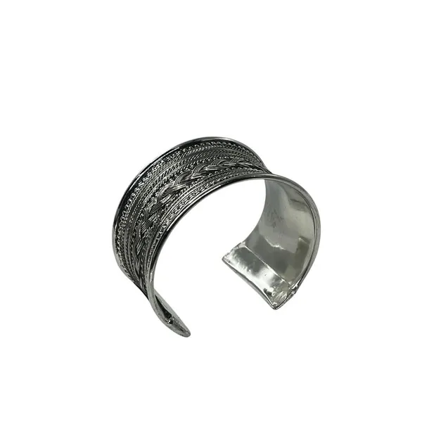 Silver_Oxidised_Wide_Pattern_Cuff_Bracelet_For_Women_&_Girls_|_Adjustable_C_Type_Kada_Style_C