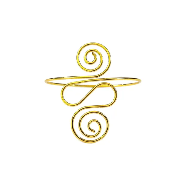 Gold_Tone_Anti_Tarnish_Double_Spiral_Upper_Arm_Cuff_For_Women_|_Adjustable_Baju_Band_Armlet