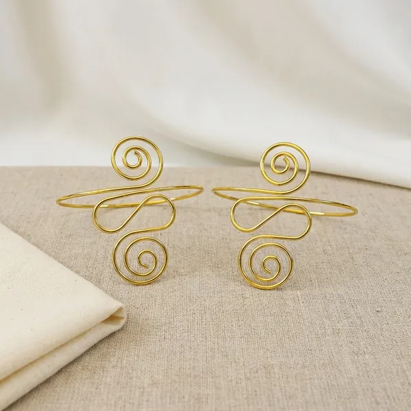 Gold_Tone_Anti_Tarnish_Double_Spiral_Upper_Arm_Cuff_For_Women_|_Adjustable_Baju_Band_Armlet