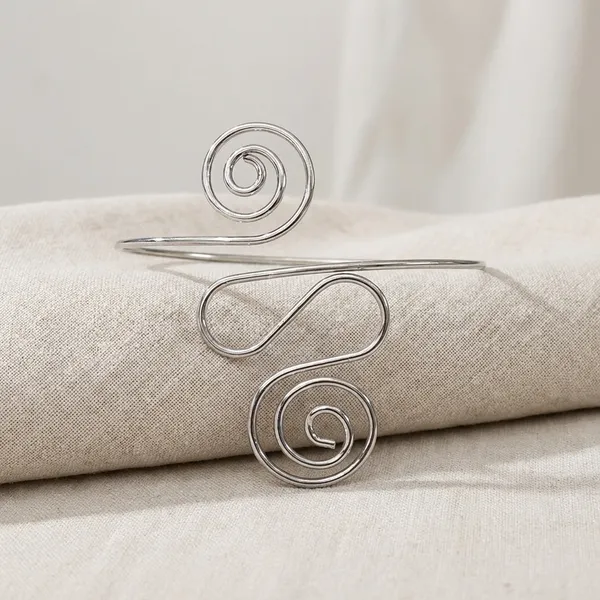 Silver_Tone_Anti_Tarnish_Double_Spiral_Upper_Arm_Cuff_For_Women_|_Adjustable_Baju_Band_Armlet