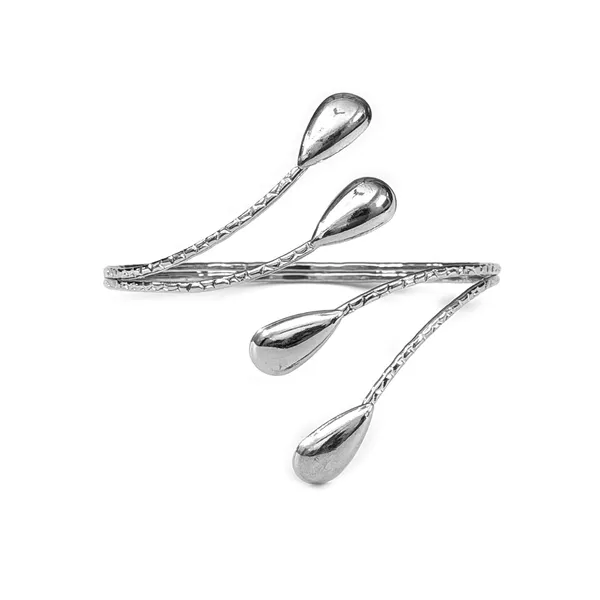 Silver_Tone_Anti_Tarnish_Teardrop_Flow_Upper_Arm_Cuff_For_Women_|_Adjustable_Baju_Band_Armlet