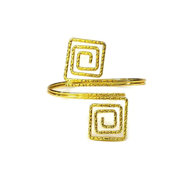 Gold_Tone_Anti_Tarnish_Geometric_Spiral_Upper_Arm_Cuff_For_Women_|_Adjustable_Baju_Band_Armlet