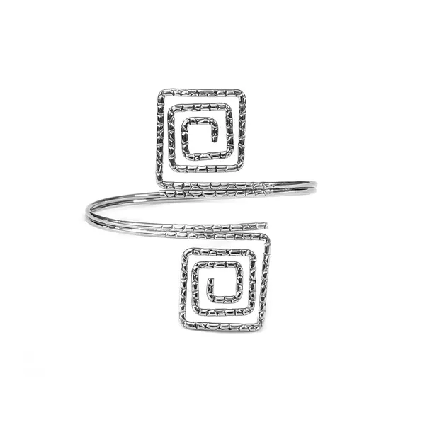 Silver_Tone_Anti_Tarnish_Geometric_Spiral_Upper_Arm_Cuff_For_Women_|_Adjustable_Baju_Band_Armlet