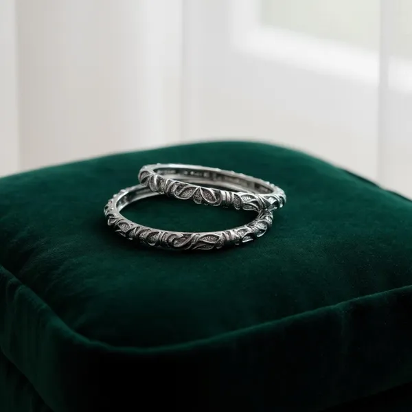 Silver_Oxidised_Bracelet_Bangles_For_Women_&_Girls_|_Traditional_Ethnic_Kada_Style_Bangle_Set_(Pair)_|_Available_In_Antique_Gold_&_Silver_Finishes_(Silver_Leaf)