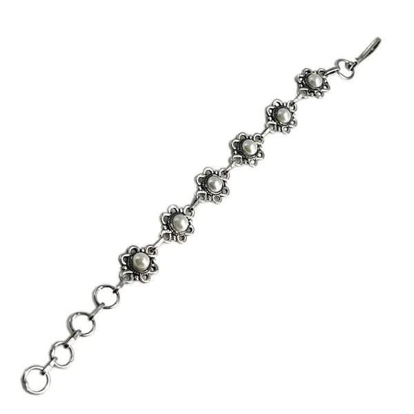 Multicolor_Oxidised_Sunflower_Motif_Multistone_Bracelet_For_Women_&_Girls_Adjustable_Vintage_Style_Statement_Jewellery