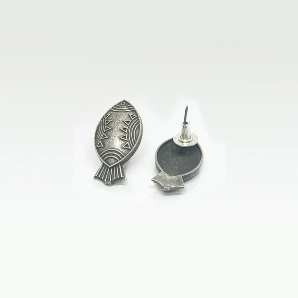 Pastel_Green_&_Oxidised_Black_Smart_Oxidized_Brass_Small_Stud_Earrings_-_Perfect_For_Office_&_College_Wear_Choice_Of_Variety_Of_Designs