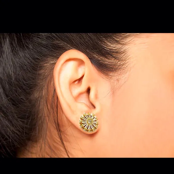 Gold_Sparkling_American_Diamond_Round_Chakra_-_Shaped_Broad_Golden_Ear_Studs_For_Women_And_Girls
