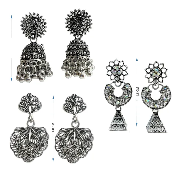 Oxidised_Silver_Combo_Pack_Of_3_Oxidised_Jhumka_Collection,_Hand_Picked_Traditional_Ethnic_Jhumka_Earrings_For_Women_And_Girls