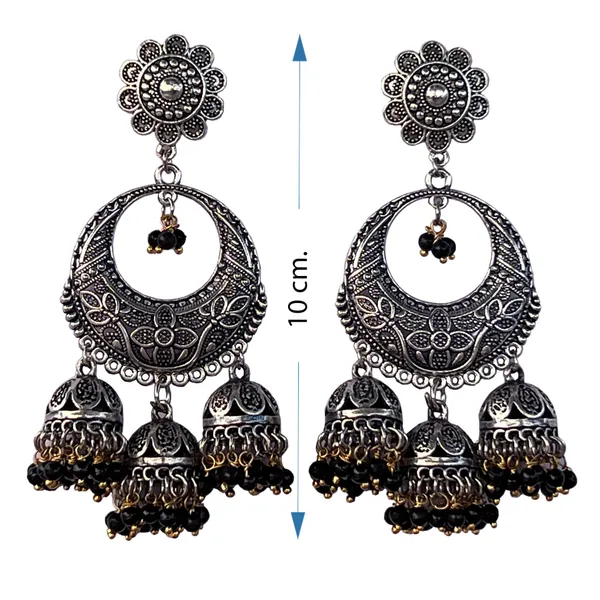 Multicolor_Traditional_Chandbali_Statement_Oxidized_Ethnic_Dangler_Designer_Jhumki_Available_In_6_Vibrant_Colors