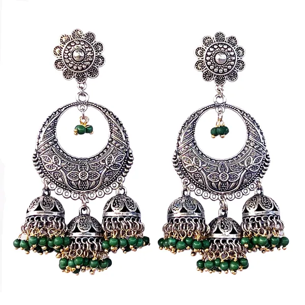 Multicolor_Traditional_Chandbali_Statement_Oxidized_Ethnic_Dangler_Designer_Jhumki_Available_In_6_Vibrant_Colors