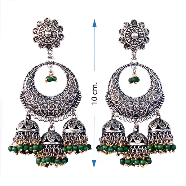 Multicolor_Traditional_Chandbali_Statement_Oxidized_Ethnic_Dangler_Designer_Jhumki_Available_In_6_Vibrant_Colors