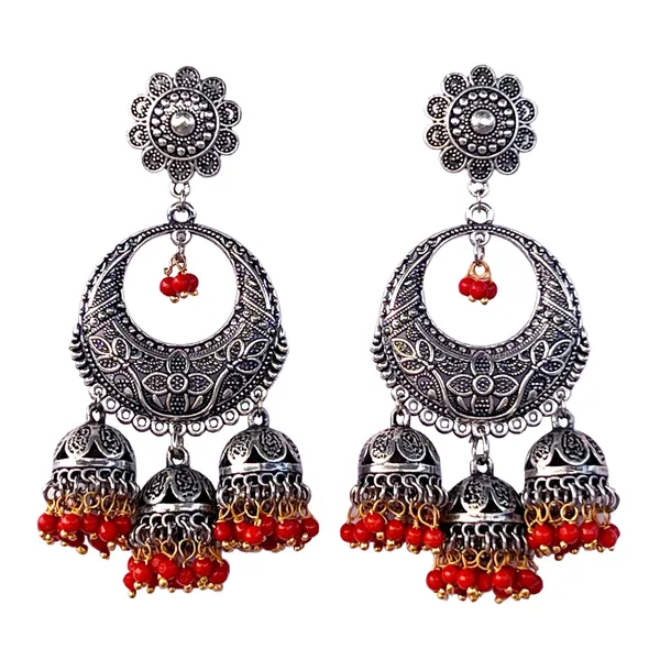 Multicolor_Traditional_Chandbali_Statement_Oxidized_Ethnic_Dangler_Designer_Jhumki_Available_In_6_Vibrant_Colors