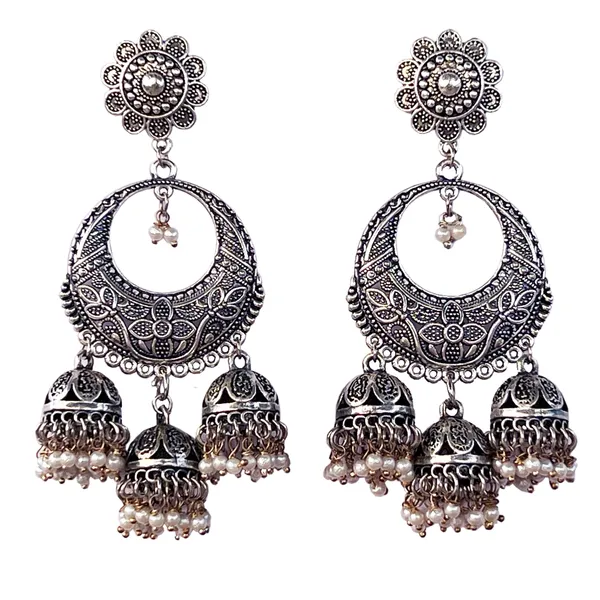 Multicolor_Traditional_Chandbali_Statement_Oxidized_Ethnic_Dangler_Designer_Jhumki_Available_In_6_Vibrant_Colors