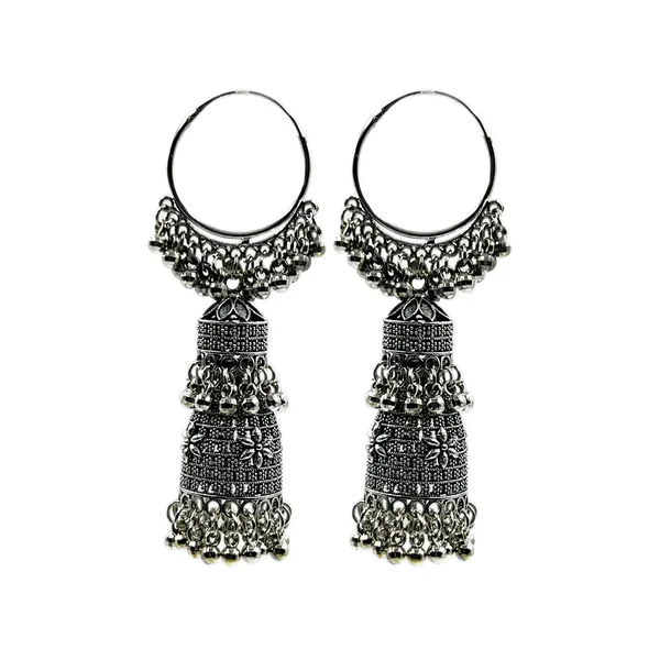 Silver_Elegant_Big_Size_Oxidized_Traditional_Jhumka_Earrings_|_Stylish_Silver_And_Ethnic_Boho_Gypsy_Dangling_Hoop_Jhumki_For_Women_And_Girls_(Chandbali)