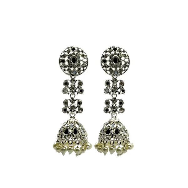 Silver_Elegant_Big_Size_Oxidized_Traditional_Jhumka_Earrings_|_Stylish_Silver_And_Ethnic_Boho_Gypsy_Dangling_Hoop_Jhumki_For_Women_And_Girls_(Traditional)