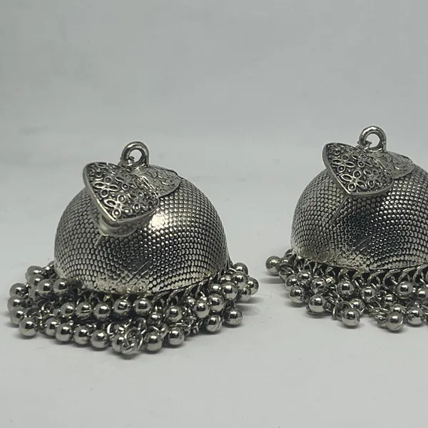 Multicolor_Big_Handmade_Dome_Shaped_Oxidized_Double_Layered_Daana_Art_Design_Embossed_Jhumka
