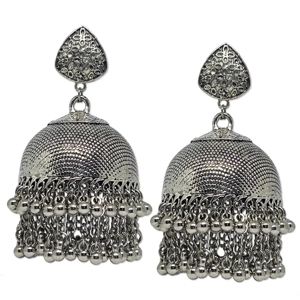Multicolor_Big_Handmade_Dome_Shaped_Oxidized_Double_Layered_Daana_Art_Design_Embossed_Jhumka