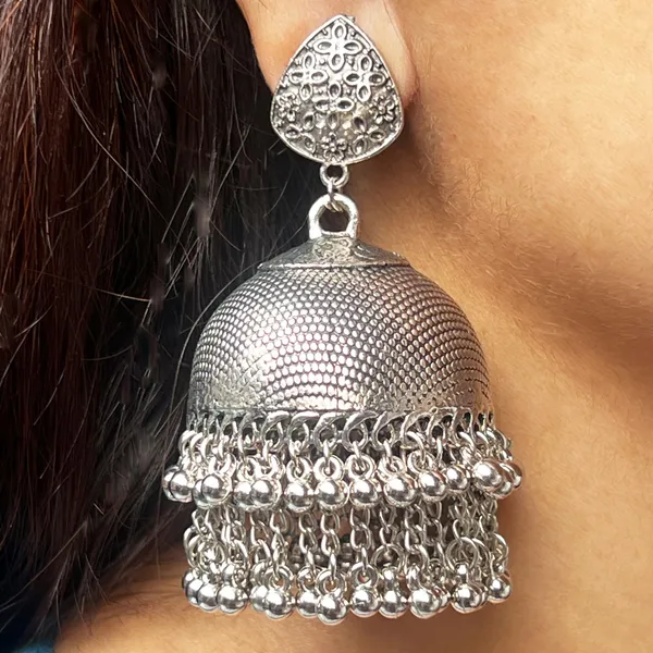 Multicolor_Big_Handmade_Dome_Shaped_Oxidized_Double_Layered_Daana_Art_Design_Embossed_Jhumka
