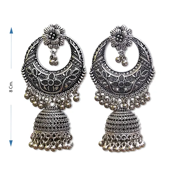 Oxidised_Silver_Handmade_Traditional_Jhumki_With_Moon_And_Flower_Motif_Chandbali_Design_Ethnic_Jhumki_Earrings_For_Women_And_Girls
