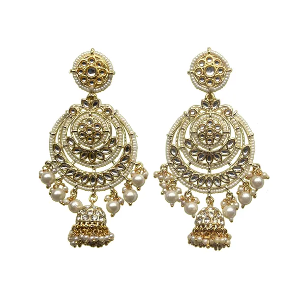 Golden_Golden_Finish_Kundan_Chandbali_With_White_Beads_Setting_For_Girls_And_Women