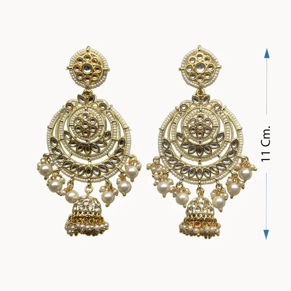 Golden_Golden_Finish_Kundan_Chandbali_With_White_Beads_Setting_For_Girls_And_Women