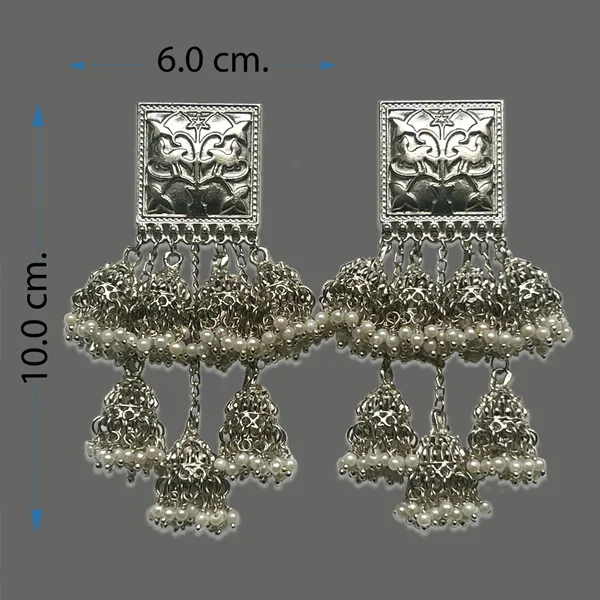 Oxidised_Silver_Antique_Oxidized_Handmade_Jhumka_Earrings_With_Pearls_&_Beads_-_Traditional_Ethnic_Textured_Women_Jhumki_With_Fine_Detailing