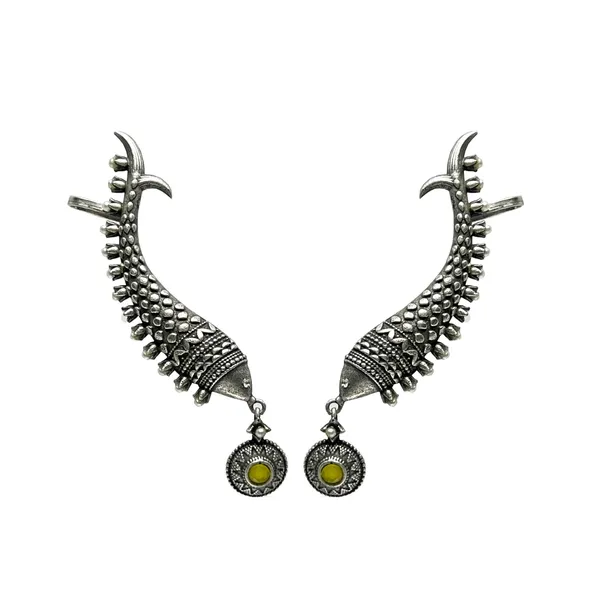 Silver_Oxidised_Multicolor_Matsya_Helix_Earring_For_Upper_Ear_Lobe,Brass_Oxidized_Fish_Motif_Ear_Cuffs_&_Cartilage_Earrings_For_Whole_Ear_Earrings_Women_And_Girls