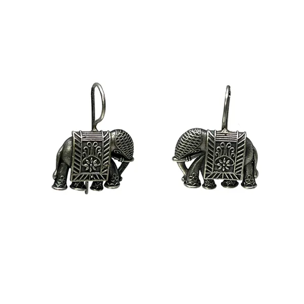 Oxidised_Silver_Silver_Replica_Oxidized_Elephant_Motif_Dailywear_Hook_Drop_Earring_For_Women_And_Girls