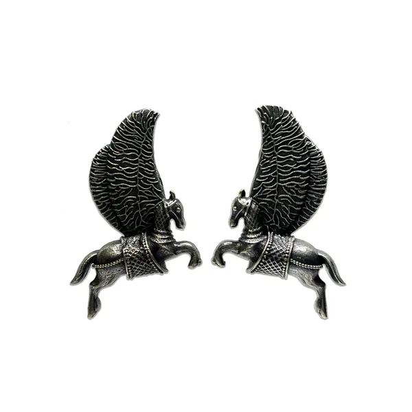 Silver_Oxidised_Brass_Antique_Oxidized_Pegasus,_Shaahi_Ghoda,_Winged_Horse_Motifs_Earrings_Pegasus_Inspired_Statement_Jewellery