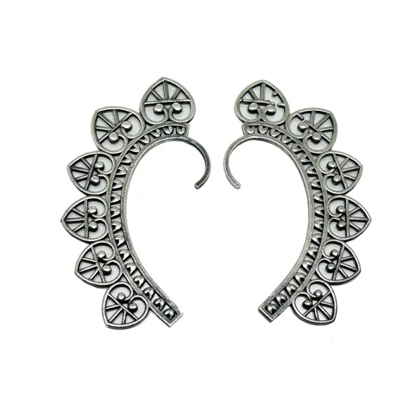 Silver_Oxidised_Crescent_Leaf_Ear_Cuff_Earrings_-_Clip-On_Ear_Jacket,_Butterfly_Ear_Climbers,_Oxidised_Ear_Cuffs_For_Non-Pierced_Ears_For_Women_And_Girls