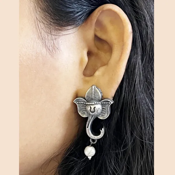 Oxidised_Oxidized_Lord_Ganesh_Temple_Drop_Earrings_|_Ganpati_Divine_Charm_|_Multiple_Designs_For_Women_And_Girls