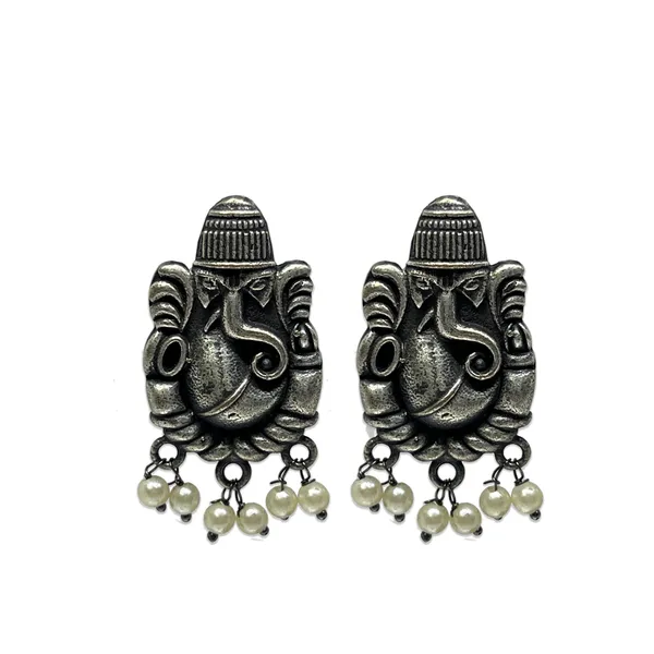 Oxidised_Oxidized_Lord_Ganesh_Temple_Drop_Earrings_|_Ganpati_Divine_Charm_|_Multiple_Designs_For_Women_And_Girls