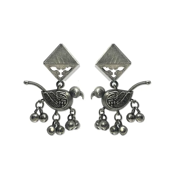 Oxidised_Black_Black_Oxidized_Myna_Bird_Earrings_With_Ghungroo_Silver_Look-Alike_Earring