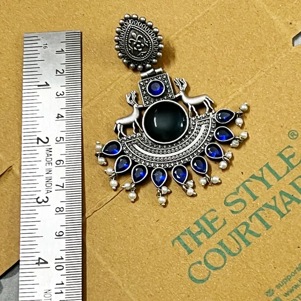 Multicolor_Classic_Monalisa_Deer_Earrings_Jaipur_Design_Oxidised_Drop_Earrings_For_Women_&_Girls