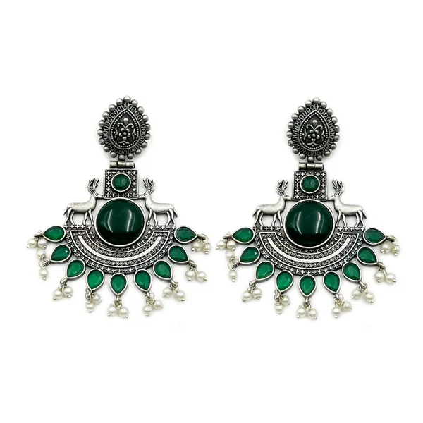 Multicolor_Classic_Monalisa_Deer_Earrings_Jaipur_Design_Oxidised_Drop_Earrings_For_Women_&_Girls