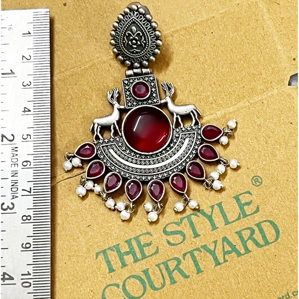 Multicolor_Classic_Monalisa_Deer_Earrings_Jaipur_Design_Oxidised_Drop_Earrings_For_Women_&_Girls