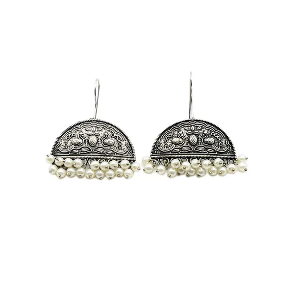 Oxidised_Black_Smart_N_Perfect_For_Office_&_College_Wear_Elegant_Brass_Butterfly_And_Flower_Oxidised_Drop_Earrings_For_Women_|_Auspicious_Jewellery_(Dshape)