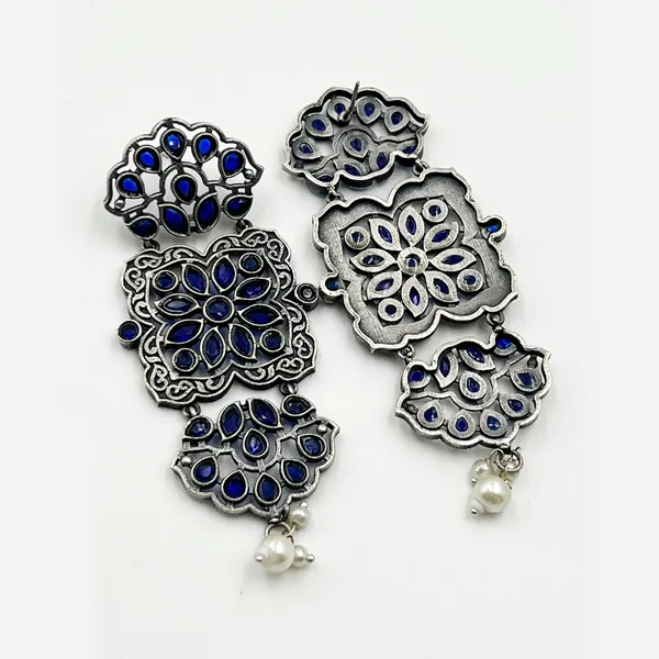 Blue_Oxidized_Brass_Dangler_-_A_Fusion_Design_Beautifully_With_Both_Ethnic_And_Western_Attire_For_Women_&_Girls