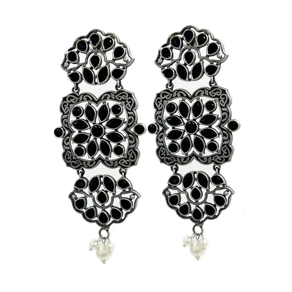 Black_Oxidized_Brass_Dangler_Earrings_For_Women_-_Traditional_&_Western_Fusion_For_Women_&_Girls