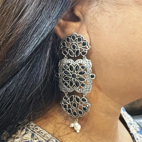 Black_Oxidized_Brass_Dangler_Earrings_For_Women_-_Traditional_&_Western_Fusion_For_Women_&_Girls