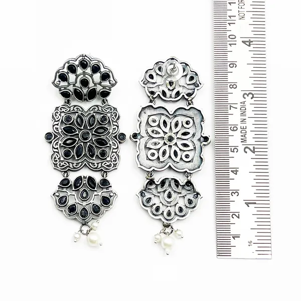 Black_Oxidized_Brass_Dangler_Earrings_For_Women_-_Traditional_&_Western_Fusion_For_Women_&_Girls