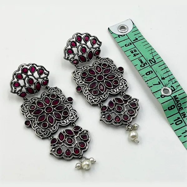 Red_Oxidized_Brass_Dangler_Earrings_For_Women_-_Traditional_&_Western_Fusion_For_Women_&_Girls