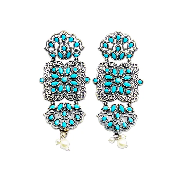 Multicolor_Oxidized_Brass_Dangler_Earrings_For_Women_-_Traditional_&_Western_Fusion_For_Women_&_Girls