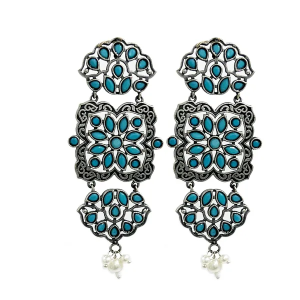 Multicolor_Oxidized_Brass_Dangler_Earrings_For_Women_-_Traditional_&_Western_Fusion_For_Women_&_Girls