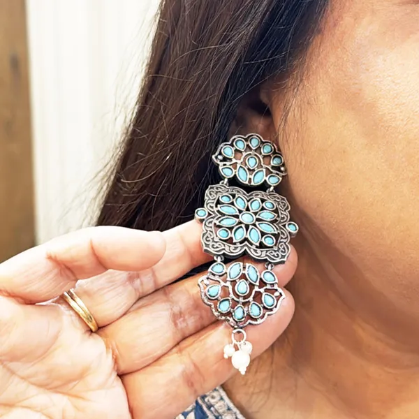 Multicolor_Oxidized_Brass_Dangler_Earrings_For_Women_-_Traditional_&_Western_Fusion_For_Women_&_Girls