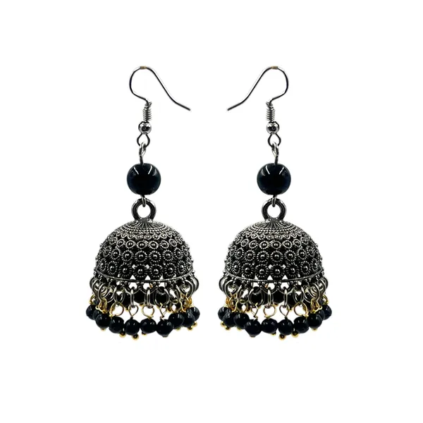 Multicolor_Oxidized_Traditional_Jhumka_Earrings_With_Beads_|_Lightweight_Ethnic_Jhumki_For_Girls_N_Women